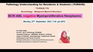 Pursue 17 G Live BCRABL negative Myeloproliferative Neoplasms [upl. by Lyrradal]