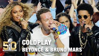 Coldplays FULL Pepsi Super Bowl 50 Halftime Show feat Beyoncé amp Bruno Mars  NFL [upl. by Vergil393]