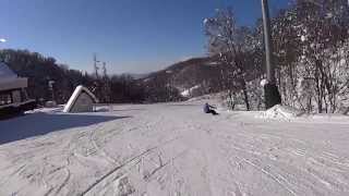 スノーボードカービング Mtkamoi ひで爺さんの滑り Snowboard Carving [upl. by Ladnar540]