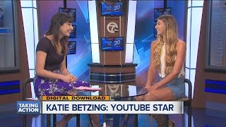 Michigans Katie Betzing talks about YouTube stardom [upl. by Assirrak309]