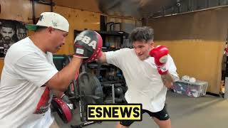 Monster shape bam in camp for Estrada with robert garcia EsNews boxing [upl. by Adaline]