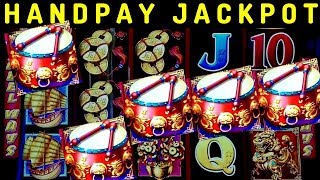 🍀HANDPAY JACKPOT🍀 on Dancing Drums Slot Machine  MASSIVE WIN  Max Bet  Wheel Of Fortune Bonuses [upl. by Sseb]