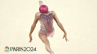 The breathtaking art of rhythmic gymnastics at the Paris Olympics  NBC Sports [upl. by Hassin]