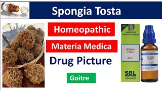 Spongia Tosta Homeopathic Medicine  Drug Picture  Materia Medica [upl. by Schilling]