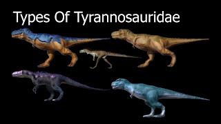 Types Of Tyrannosauridae [upl. by Tiemroth]