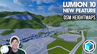 Lumion Open Street Map Terrain WITH HEIGHT MAPS Lumion 10 New Feature Tutorial [upl. by Goss191]