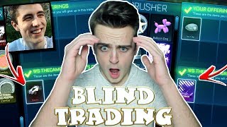 OMG INSANE BLIND TRADING vs THECAMPINGRUSHER  SO MUCH ON THE LINE  Rocket League quotBattleshipsquot [upl. by Adianes]