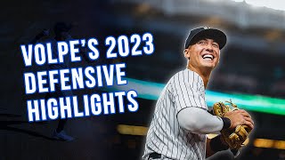 Anthony Volpes BEST DEFENSIVE PLAYS of 2023  New York Yankees [upl. by Yrram]