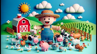 Old MacDonald Had A Farm  Colorful Animals Song  Nursery Rhymes amp Kids Songs [upl. by Bocoj680]