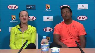 Martina Hingis and Leander Paes press conference  Australian Open 2015 [upl. by Aicinet]