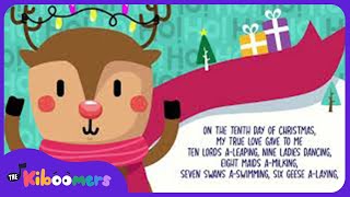 12 Days of Christmas Lyric Video  The Kiboomers Preschool Songs amp Nursery Rhymes for Holidays [upl. by Prussian]