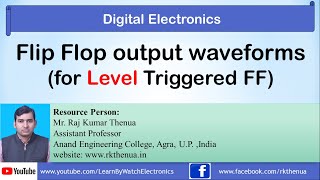 Output waveforms for level triggered flip flops  Hindi  Digital Electronics by Raj Kumar Thenua [upl. by Garlanda]