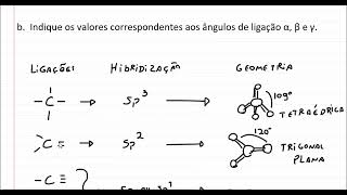 Como descobrir a hibridização do carbono e os ângulos de ligação [upl. by Vincentia]