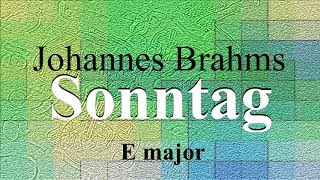 Sonntag by Johannes Brahms in the key of E major piano accompaniment [upl. by Cohla989]