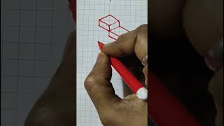 Simple Square Blocks Drawing shorts youtube youtubeshorts art drawing [upl. by Williams]