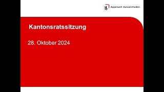 Kantonsratssitzung vom 28 Oktober 2024 [upl. by Deirdre475]