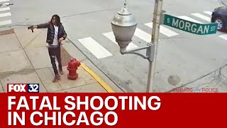 Video shows suspect fire shots at person in Chicago [upl. by Stout508]