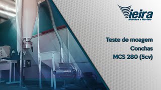 Teste de moagem  Conchas  Moinho Vieira MCS 280 5cv [upl. by Lachlan276]