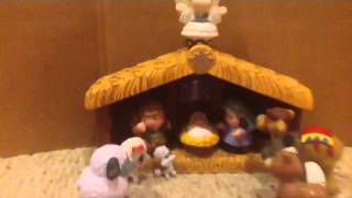 Baby Jesus Is Born Bible Story Little People Dolls Style [upl. by Vtarj]