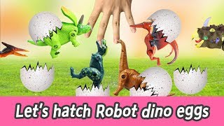 EN Lets hatch Robot dino eggs cocos animation dinosaurs names for kids collectaㅣCoCosToy [upl. by Pfeifer]