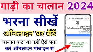 online challan kaise bhare 2024  online challan kaise jama kare  gadi ka chalan kaise check kare [upl. by Avon126]