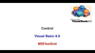 Tutorial Visual Basic 60  Control MSFLEXGRID [upl. by Best]