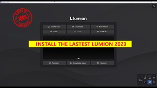 INSTALL THE LASTEST LUMION 202342 100 Success [upl. by Matthia791]