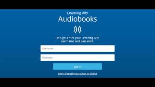 Learning Ally Audiobook App [upl. by Ephram49]