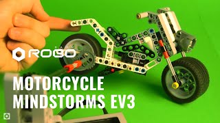 Motorcycle  LEGO Mindstorms EV3 by RoboCamp [upl. by Bortman]