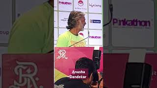 Anusha Dandekar Talks about Pinkathon Indian Australian MTV VJ actress and singer Milind Soman [upl. by Backer]