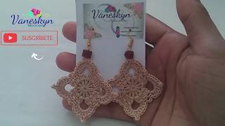 ARETES EN CROCHET 🧶 PASO A PASO TUTORIAL FÁCIL Y SENCILLO en español [upl. by Nilkoorb]