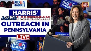 US Elections 2024 LIVE Kamala Harris Speaks To AsianAmerican Voters In Pennsylvania [upl. by Renrew]