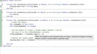 Generating a Random Number in Visual Basic [upl. by Patrice]