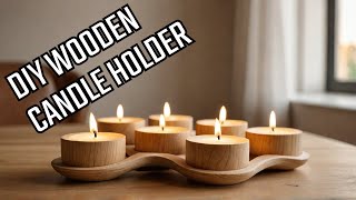 How to make a Wooden Tea Candle Holder  DIY Candle Holder [upl. by Sergias198]