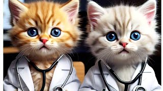 Kittens in ScrubsThe Purrfect Doctors The Meow Medical TeamCute Kittens in Actionkittenmeowcat [upl. by Aholla]