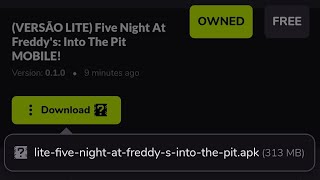 LANÇOU FINALMENTE FNAF INTO THE PIT LITE PARA ANDROID NA GAMEJOLT [upl. by Caffrey]