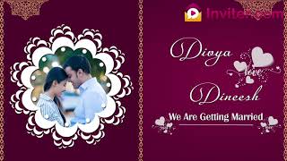 Best Animated Wedding Video Invitation  Online Video Invitations Whatsapp sharable  Invitercom [upl. by Yrallih]