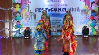 Commerce Festival Performance Punjabi Folk Dance  Girls Performance  Trending Bhangra 2018 [upl. by Collis]