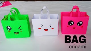 DIY How to make paper bag with Handles  Easy Origami paper bag  Origami gift Bags  Easy craft [upl. by Myriam]