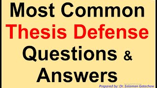 Thesis Defense Questions and Answers thesis defense questions dissertation defence [upl. by Akelam]