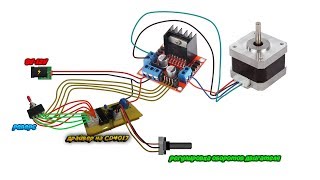 Драйвер Шагового Двигателя на микросхеме CD4017 таймер 555 [upl. by Rotsen]