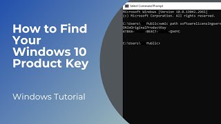 How to Find Your Windows 10 Product Key [upl. by Refinne]