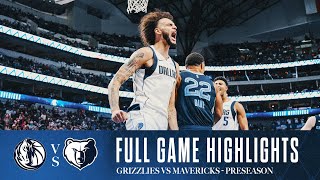 Dallas Mavericks Highlights vs Memphis Grizzlies  October 7 2024 [upl. by Ahsyla]