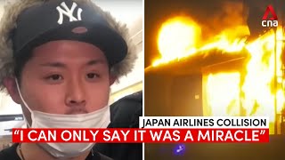 Passengers on board burning Japan Airlines plane share experience [upl. by Goat]