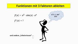 Produktregel Funktion mit 3 Faktoren ableiten [upl. by Peirsen185]