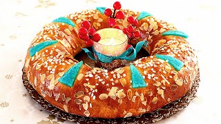 Roscón de reyes tradicional  Tierno y jugoso de un día para otro [upl. by Elletnwahs]