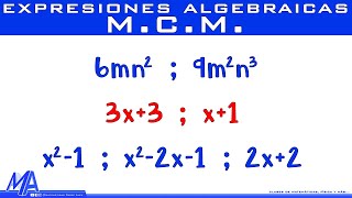 Mínimo Común Múltiplo de expresiones algebraicas [upl. by Leirol]