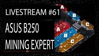 Live VLOG 61  Asus B250 Mining Expert 19GPU Cryptocurrency Motherboard [upl. by Enail416]