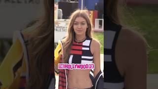 Gigi Hadid Flaunts Her Amazing Figure While Modeling For Tommy Hilfiger In Venice Beach CA [upl. by Ttelracs]