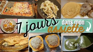 MENU DE LA SEMAINE  7 recettes simples faciles et pas cher [upl. by Roy]